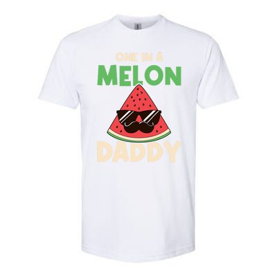 Fun One In A Melon Daddy Fathers Birthday Party Day Matching Gift Softstyle CVC T-Shirt