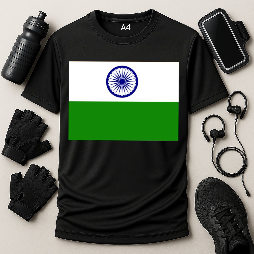 Flag of India Cooling Performance Crew T-Shirt