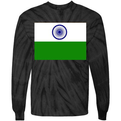 Flag of India Tie-Dye Long Sleeve Shirt