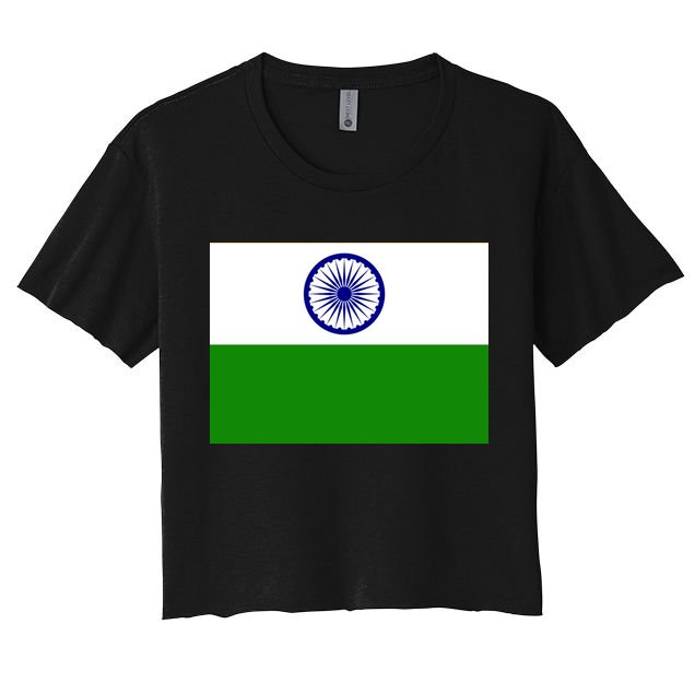 Flag of India Women's Crop Top Tee