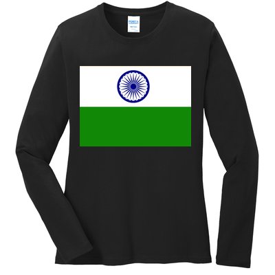 Flag of India Ladies Long Sleeve Shirt