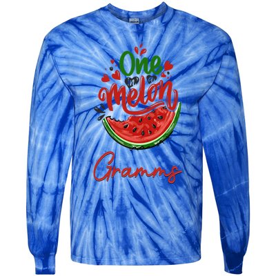 Funny One In A Melon Gramms Matching Group Gift Tie-Dye Long Sleeve Shirt