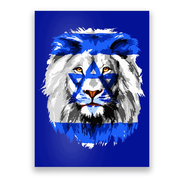 Flag of Israel lion Jewish Israel Flag Poster