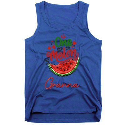 Funny One In A Melon Granna Matching Group Gift Tank Top