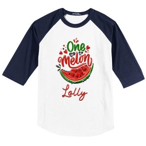 Funny One In A Melon Lolly Matching Group Funny Gift Baseball Sleeve Shirt