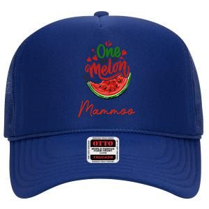 Funny One In A Melon Mammoo Matching Group Gift High Crown Mesh Back Trucker Hat