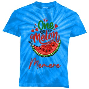 Funny One In A Melon Memere Matching Group Gift Kids Tie-Dye T-Shirt