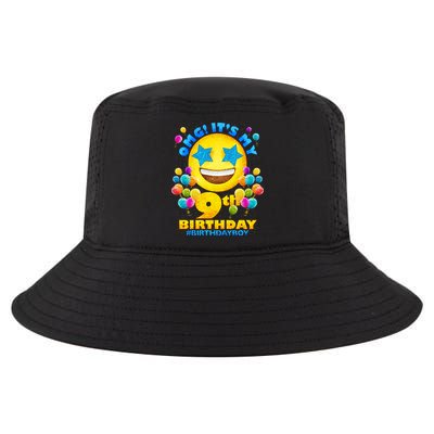 Funny OMG It's My 9th Birthday #BirthdayBoy Emoji Cool Comfort Performance Bucket Hat