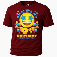 Funny OMG It's My 9th Birthday #BirthdayBoy Emoji Cooling Performance Crew T-Shirt