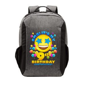 Funny OMG It's My 9th Birthday #BirthdayBoy Emoji Vector Backpack