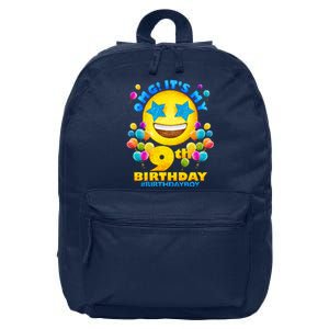 Funny OMG It's My 9th Birthday #BirthdayBoy Emoji 16 in Basic Backpack