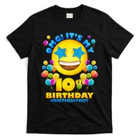 Funny OMG It's My 10th Birthday #BirthdayBoy Emoji T-Shirt