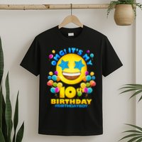 Funny OMG It's My 10th Birthday #BirthdayBoy Emoji T-Shirt