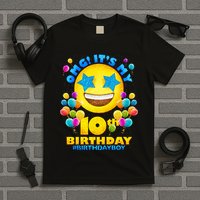 Funny OMG It's My 10th Birthday #BirthdayBoy Emoji T-Shirt