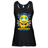 Funny OMG It's My 10th Birthday #BirthdayBoy Emoji Ladies Essential Flowy Tank