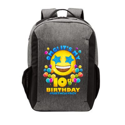 Funny OMG It's My 10th Birthday #BirthdayBoy Emoji Vector Backpack