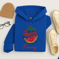 Funny One In A Melon Nanny Matching Group Gift Hoodie