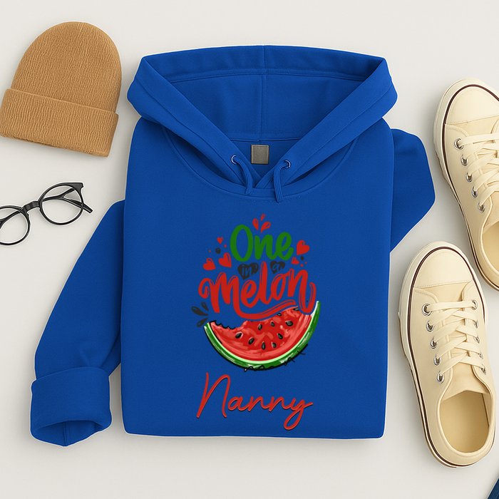 Funny One In A Melon Nanny Matching Group Gift Hoodie