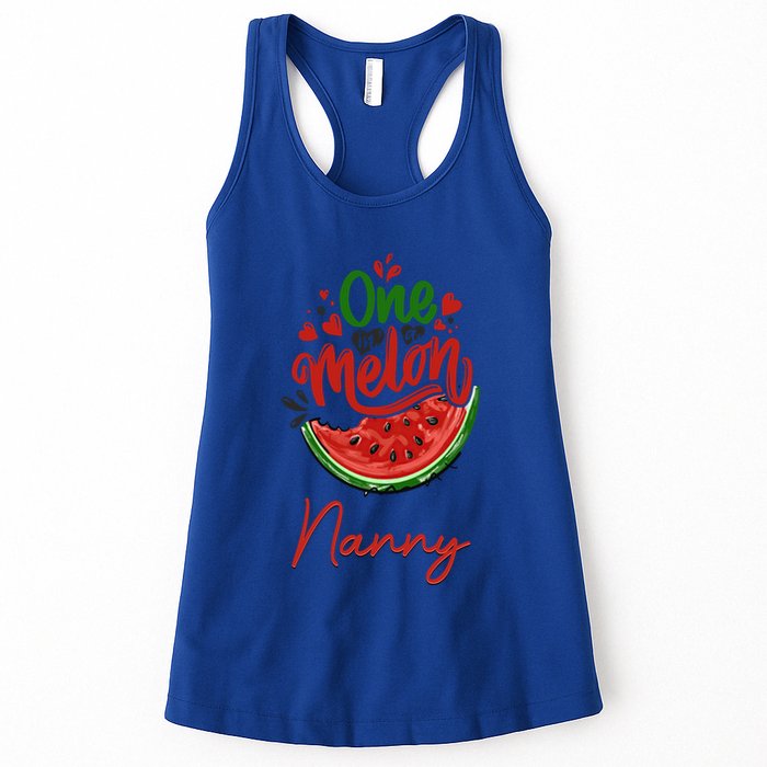 Funny One In A Melon Nanny Matching Group Gift Womens Tank Top