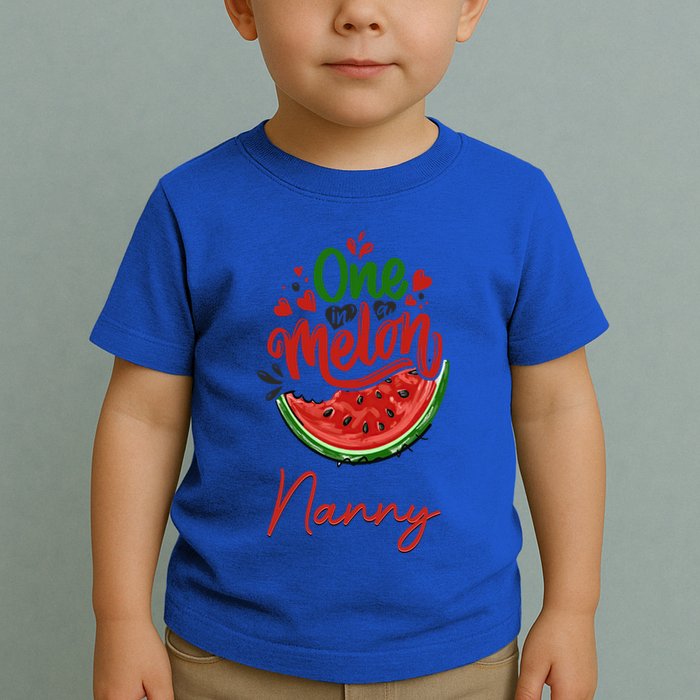 Funny One In A Melon Nanny Matching Group Gift Toddler T-Shirt