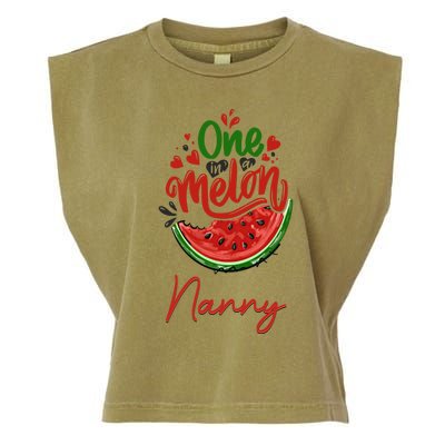 Funny One In A Melon Nanny Matching Group Gift Garment-Dyed Women's Muscle Tee