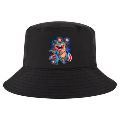 Fourth Of July USA American Flag Trex Cool Comfort Performance Bucket Hat