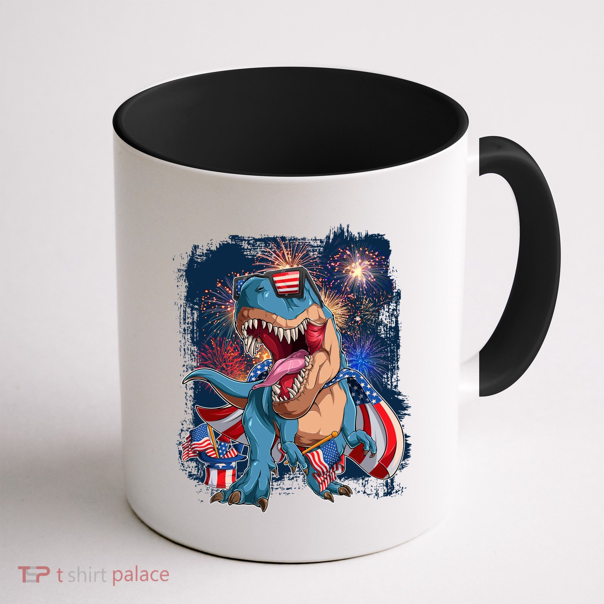 Fourth Of July USA American Flag Trex Mug