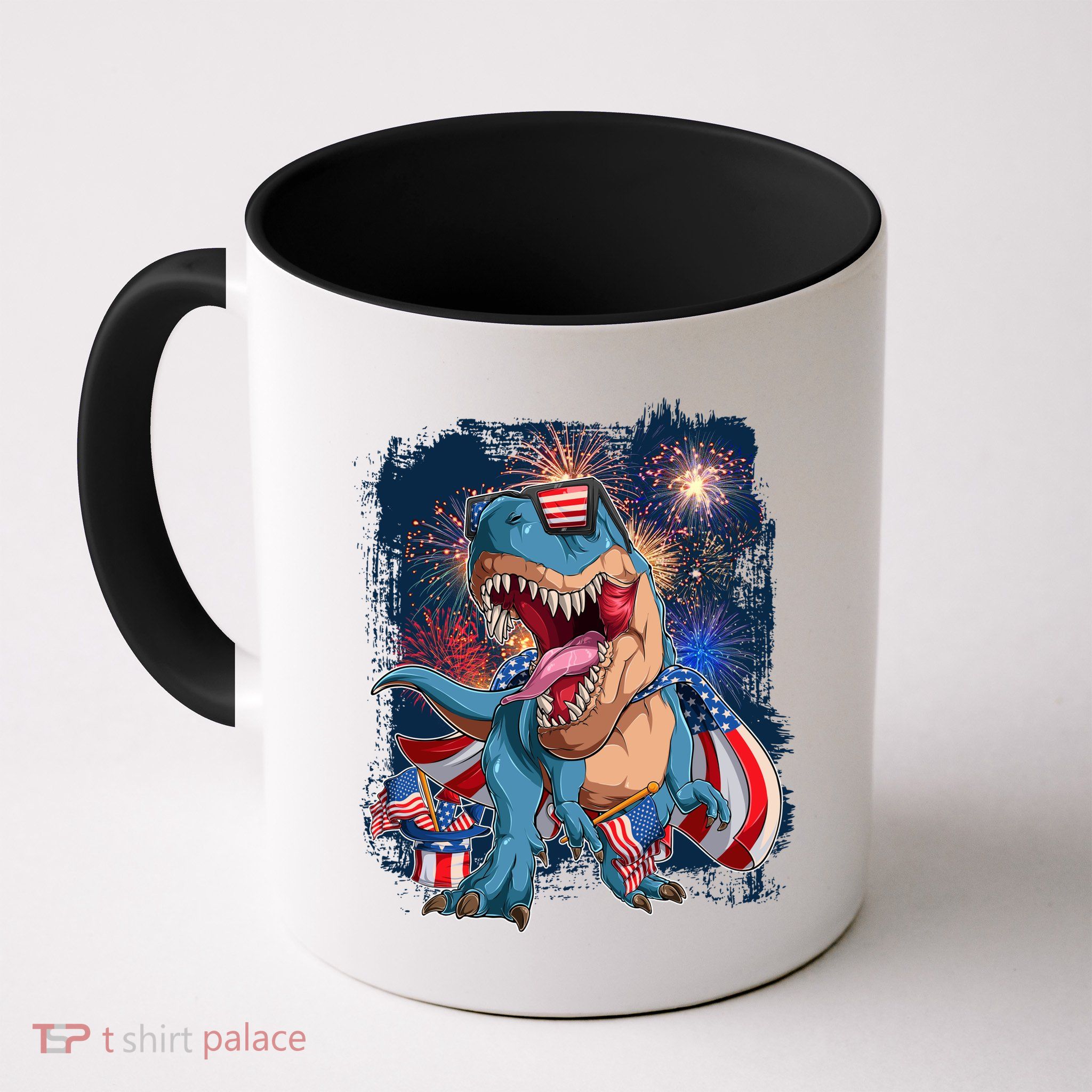 Fourth Of July USA American Flag Trex Mug