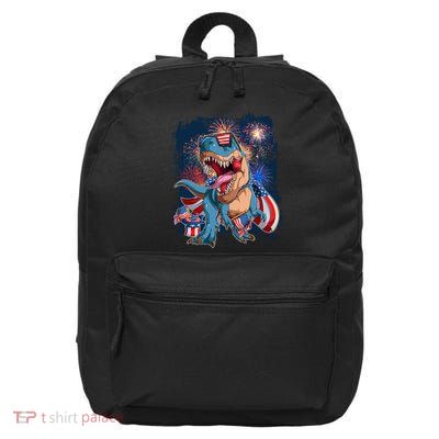 Fourth Of July USA American Flag Trex 16 in Basic Backpack