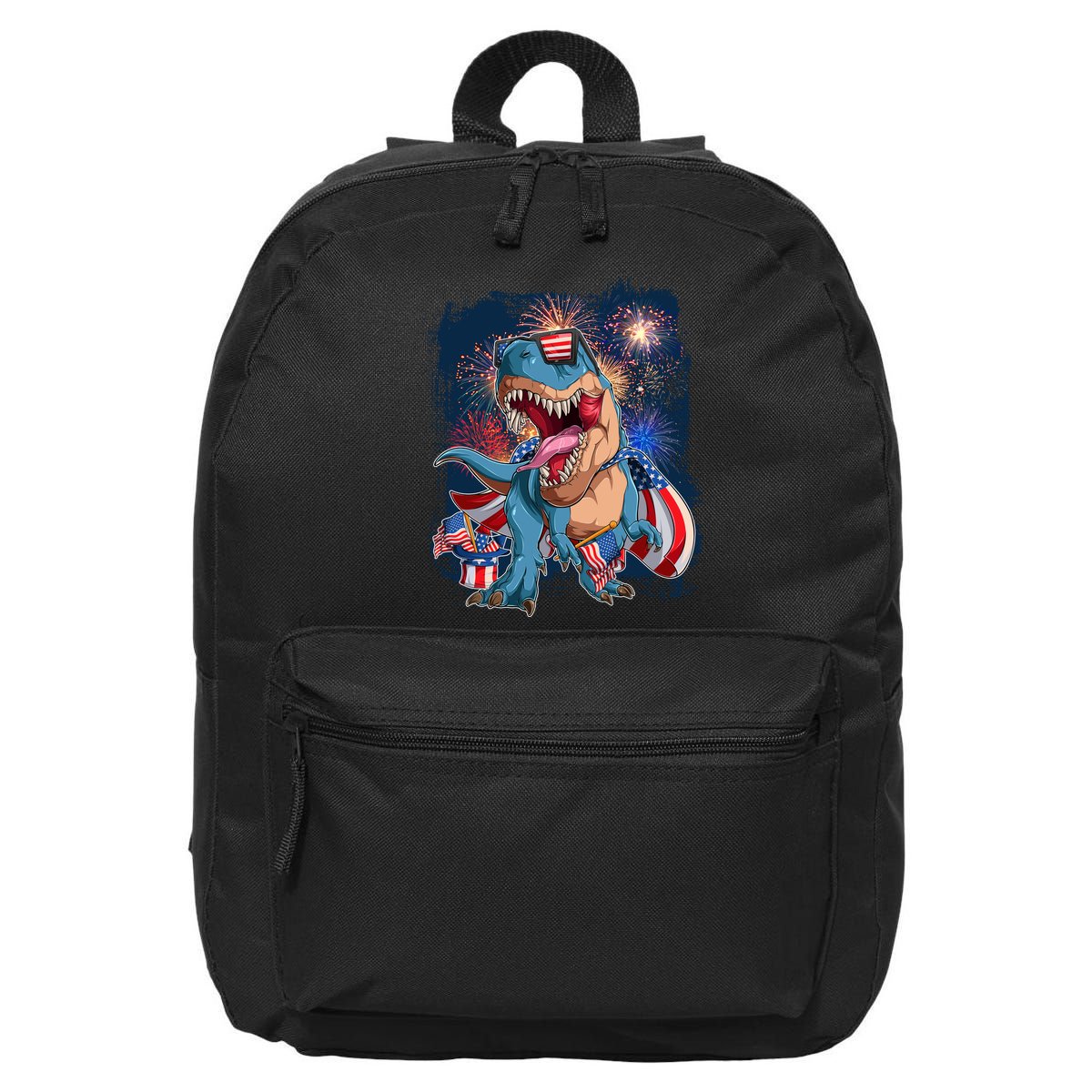 Fourth Of July USA American Flag Trex 16 in Basic Backpack
