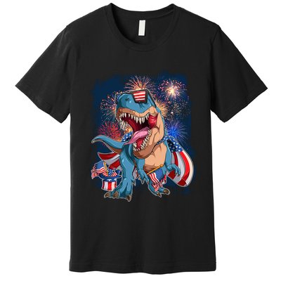 Fourth Of July USA American Flag Trex Premium T-Shirt
