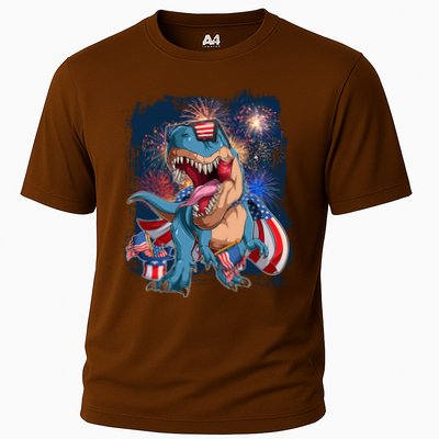 Fourth Of July USA American Flag Trex Performance Shirt