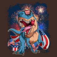 Fourth Of July USA American Flag Trex Poster