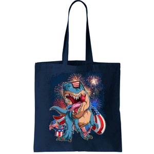 Fourth Of July USA American Flag Trex Tote Bag