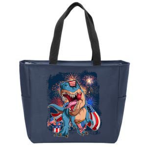 Fourth Of July USA American Flag Trex Zip Tote Bag