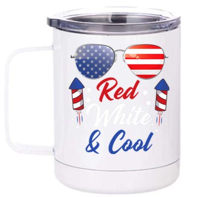 Fourth Of July 4th July Red White And Blue Patriotic Meaningful Gift 12 oz Stainless Steel Tumbler Cup