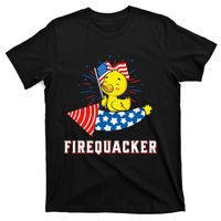 Fourth of July USA Patriotic Firecracker Rubber Duck T-Shirt