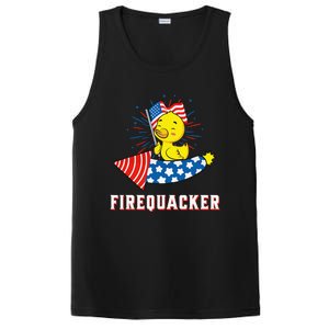 Fourth of July USA Patriotic Firecracker Rubber Duck PosiCharge Competitor Tank