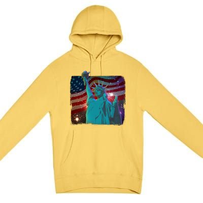 Fourth Of July Fireworks Statue Of Liberty Premium Pullover Hoodie