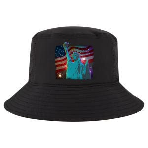 Fourth Of July Fireworks Statue Of Liberty Cool Comfort Performance Bucket Hat