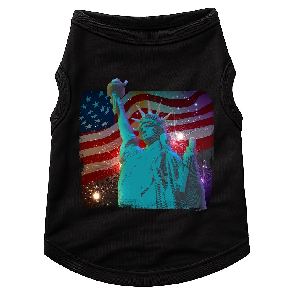 Fourth Of July Fireworks Statue Of Liberty Doggie Tank