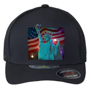 Fourth Of July Fireworks Statue Of Liberty Flexfit Unipanel Trucker Cap