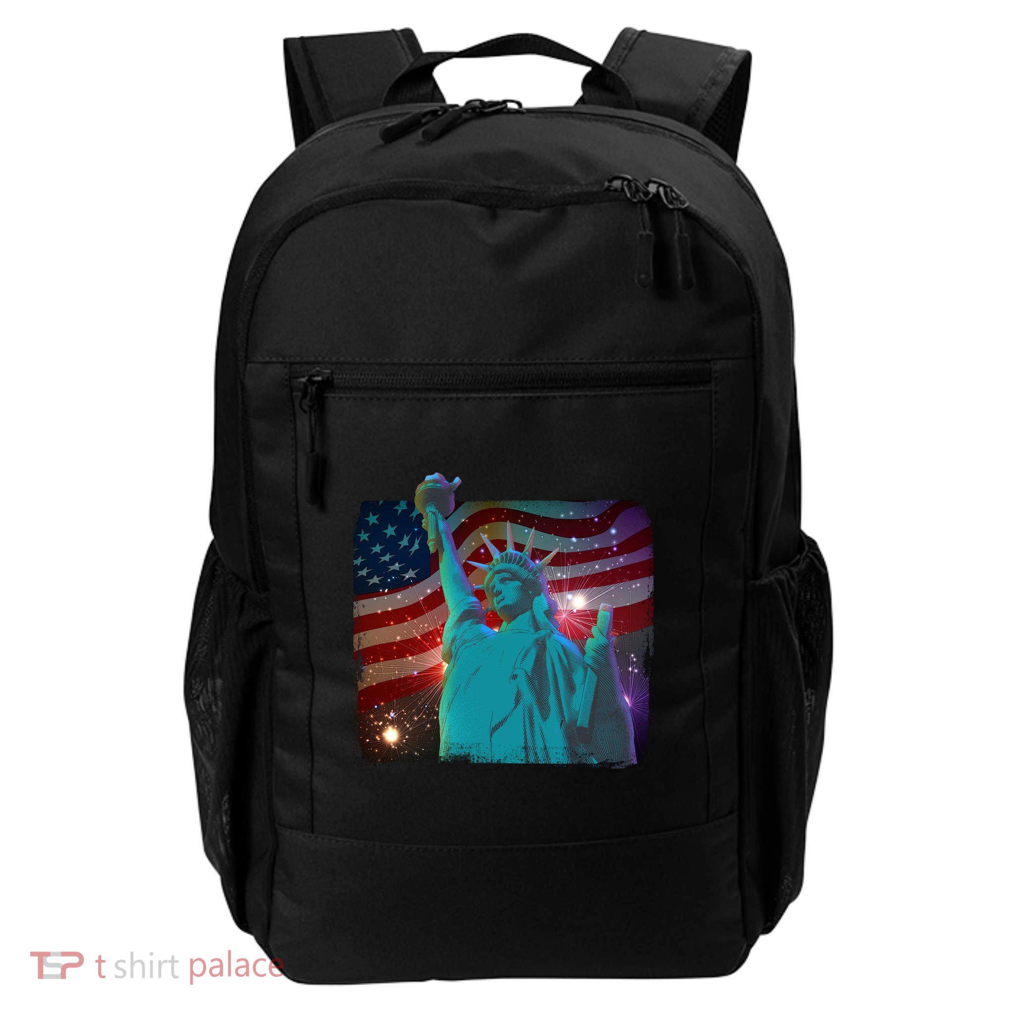 Fourth Of July Fireworks Statue Of Liberty Daily Commute Backpack