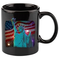 Fourth Of July Fireworks Statue Of Liberty 11oz C Handle Ceramic Mug