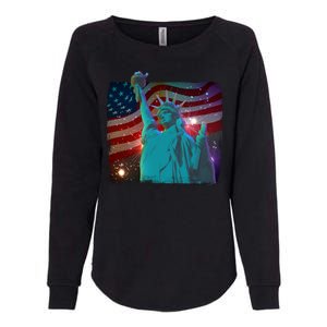 Fourth Of July Fireworks Statue Of Liberty Womens California Wash Sweatshirt