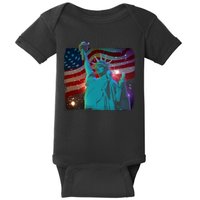 Fourth Of July Fireworks Statue Of Liberty Baby Bodysuit