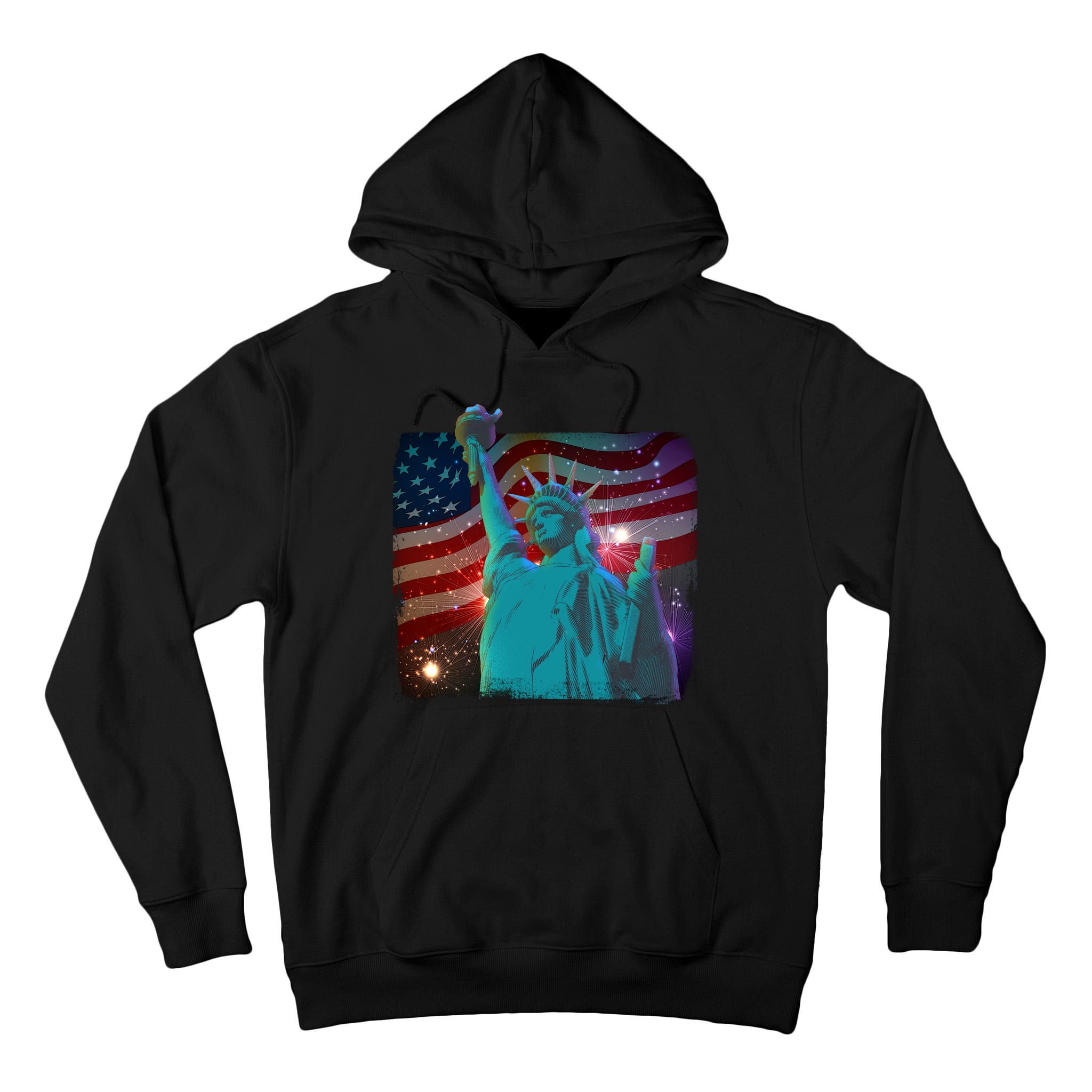 Fourth Of July Fireworks Statue Of Liberty Tall Hoodie