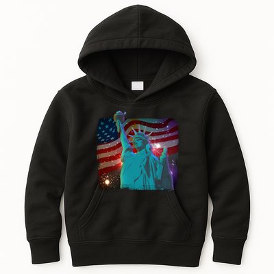 Fourth Of July Fireworks Statue Of Liberty Kids Hoodie