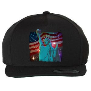 Fourth Of July Fireworks Statue Of Liberty Wool Snapback Cap