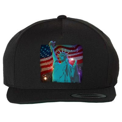 Fourth Of July Fireworks Statue Of Liberty Wool Snapback Cap
